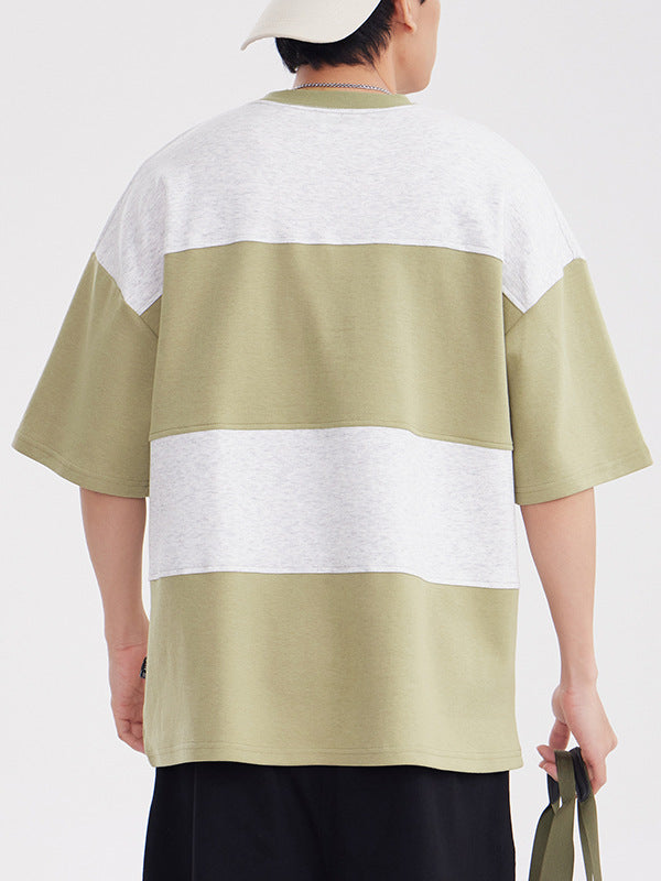 Men's Loose Striped Retro Top