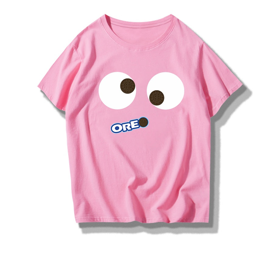"Oreo" Print Hip-Hop Style T-shirt