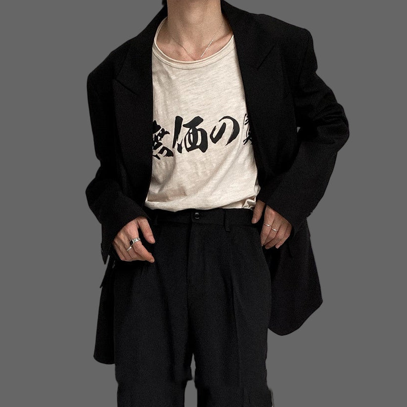 Korean Print Loose T-Shirt