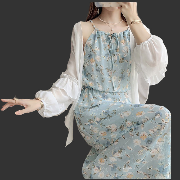 Floral Haltered Maxi Dress