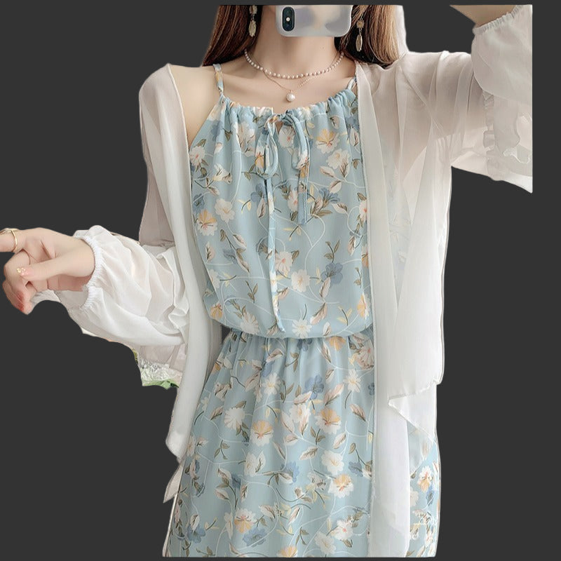 Floral Haltered Maxi Dress