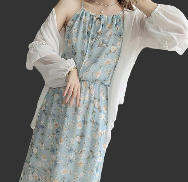 Floral Haltered Maxi Dress