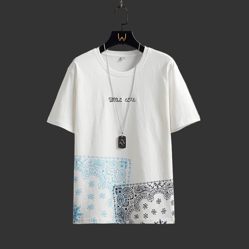 Mandala Print Loose Short-sleeved T-shirt