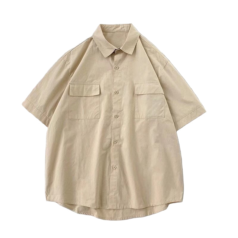 Men's Loose Open Collar Shirt