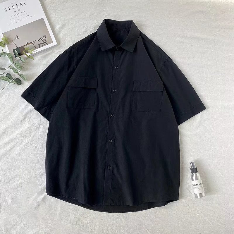 Men's Loose Open Collar Shirt