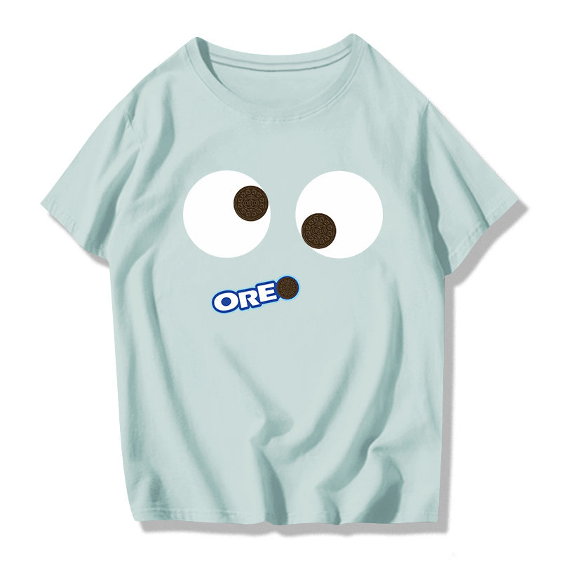 "Oreo" Print Hip-Hop Style T-shirt