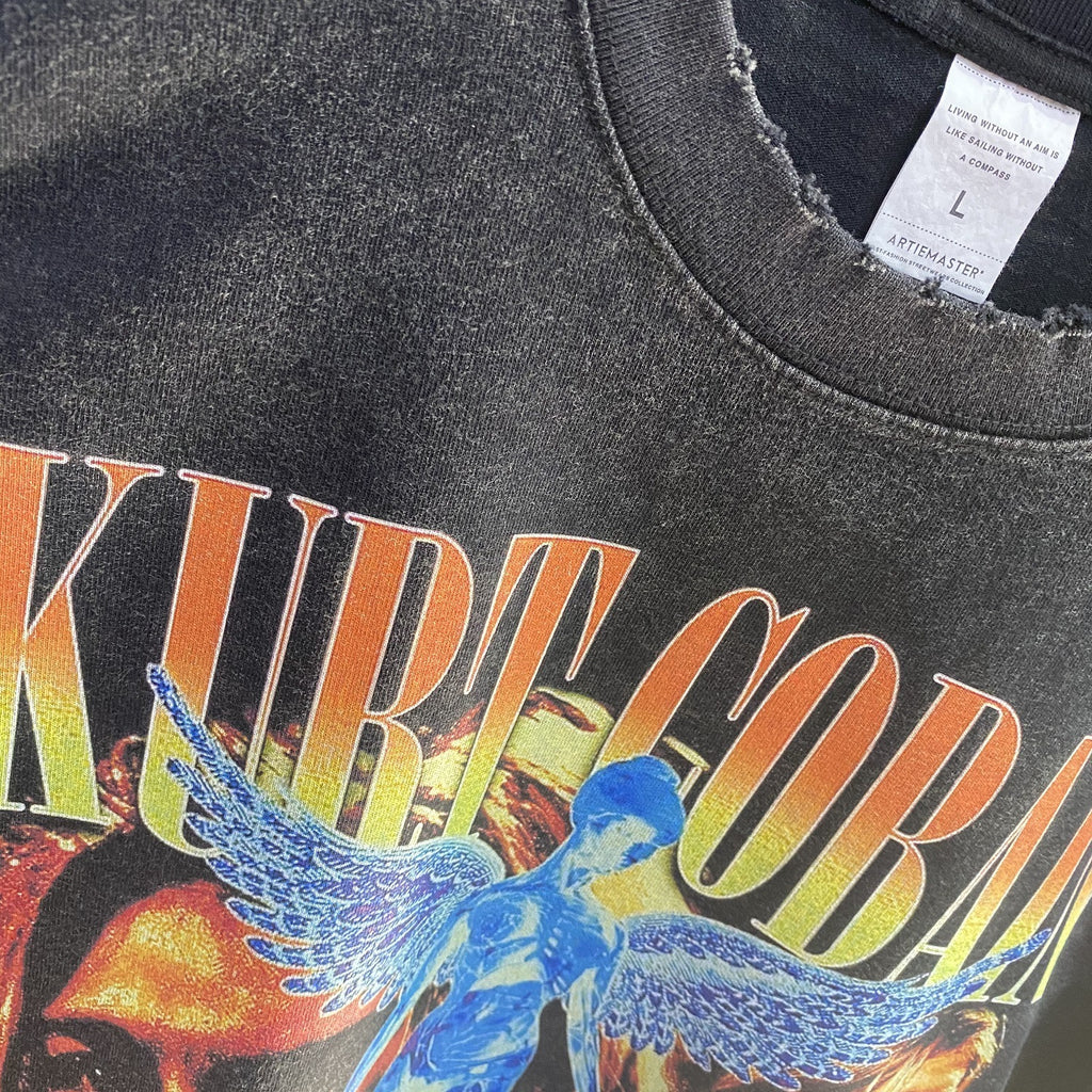 "Kurt Cobain" Oversized Vintage Print T-Shirt