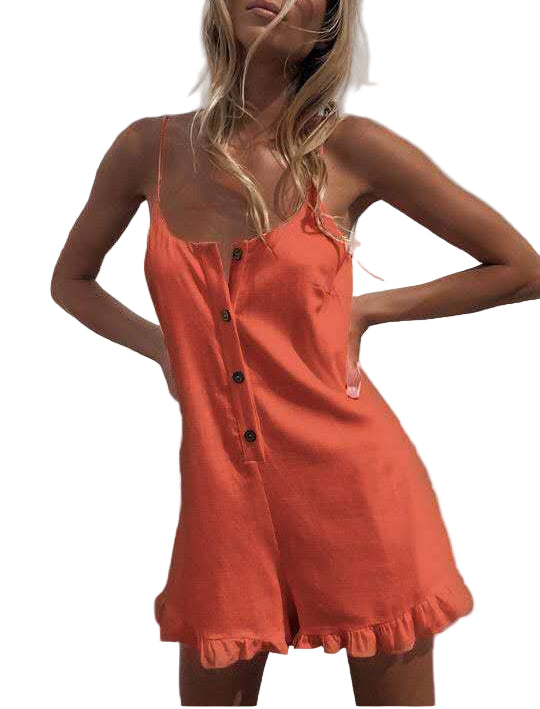 Strap Ruffle Jumpsuit