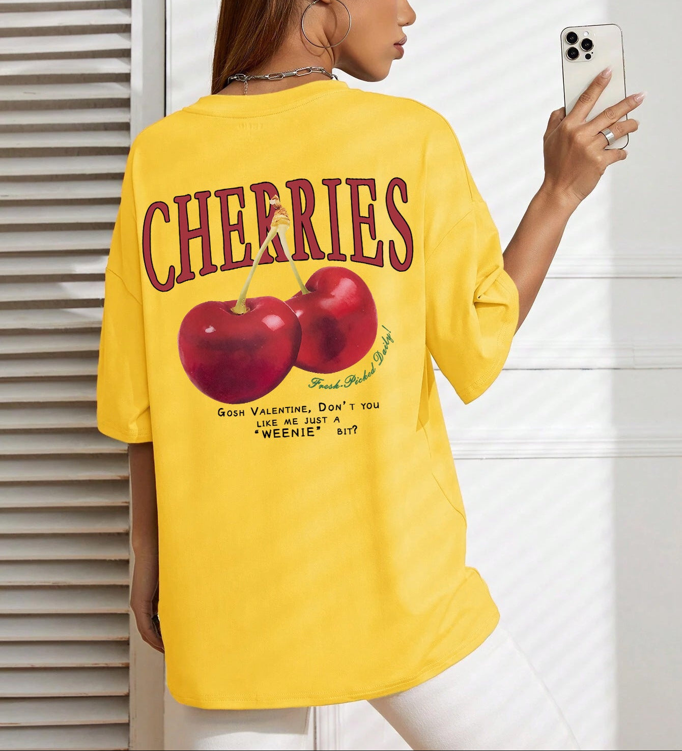 Red Cherries Printed Tees