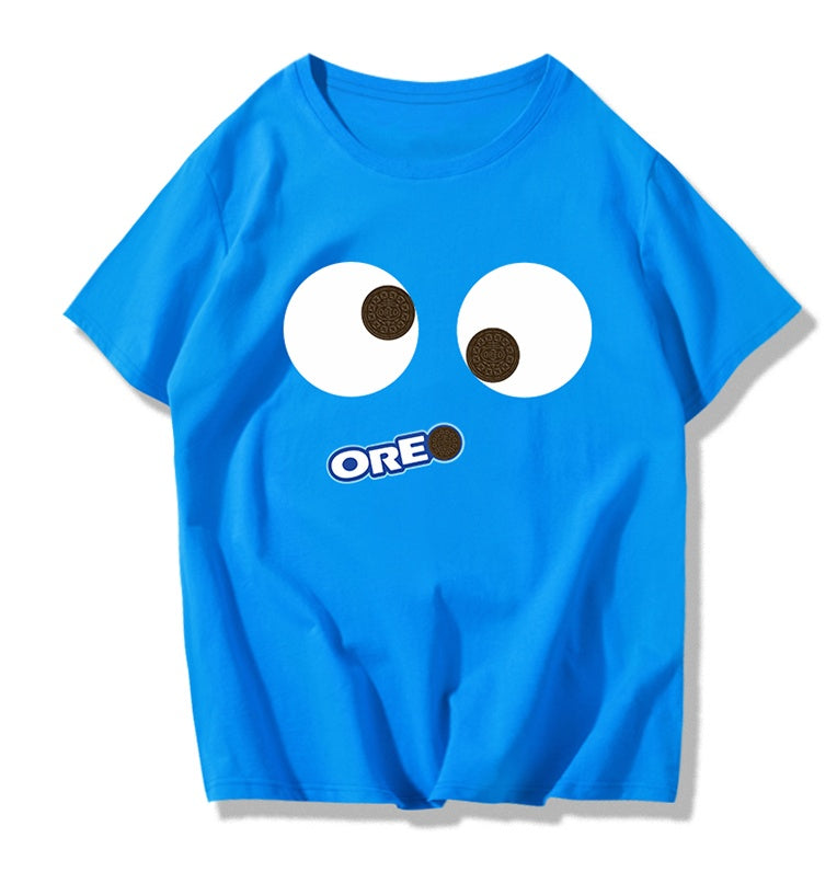 "Oreo" Print Hip-Hop Style T-shirt