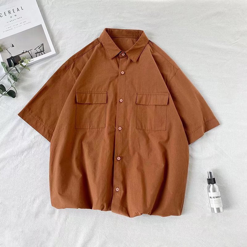 Men's Loose Open Collar Shirt