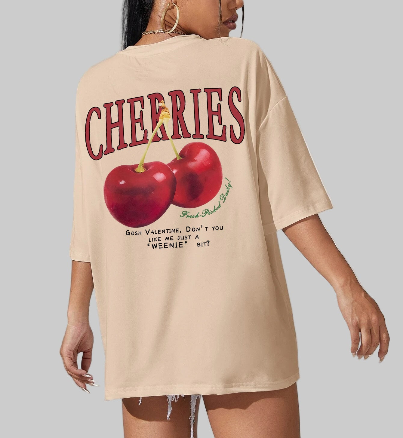 Red Cherries Printed Tees