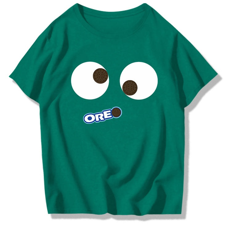 "Oreo" Print Hip-Hop Style T-shirt