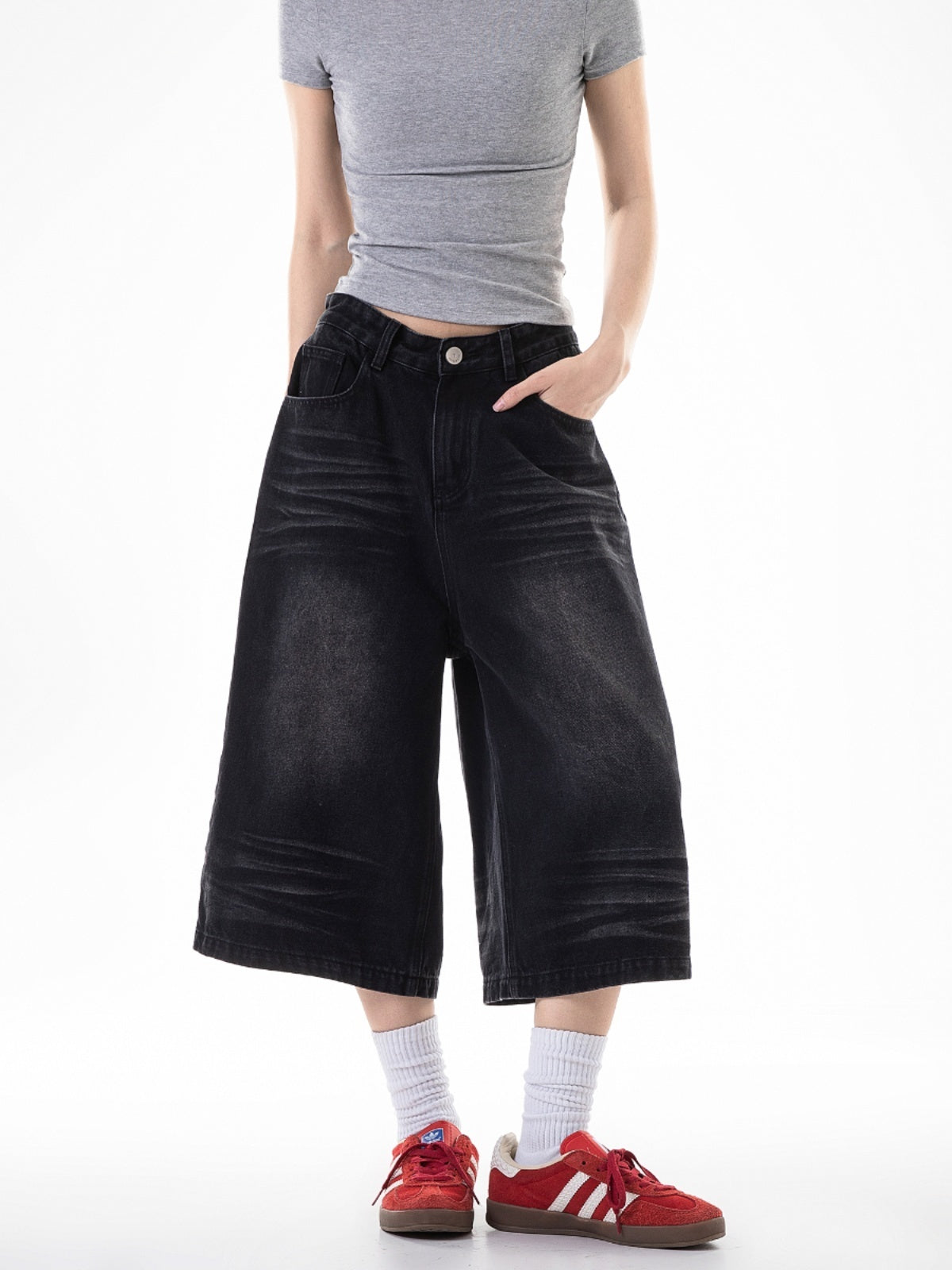 Cropped Loose Straight Casual Jorts