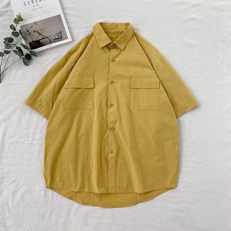 Men's Loose Open Collar Shirt