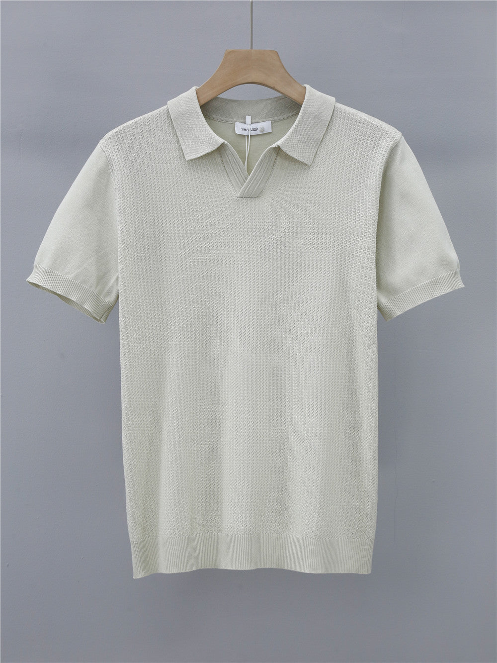 Men's Knitted Button Down Polo Shirt