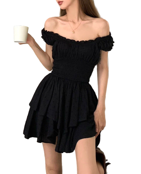 Off-Shouldered Ruffle Dress