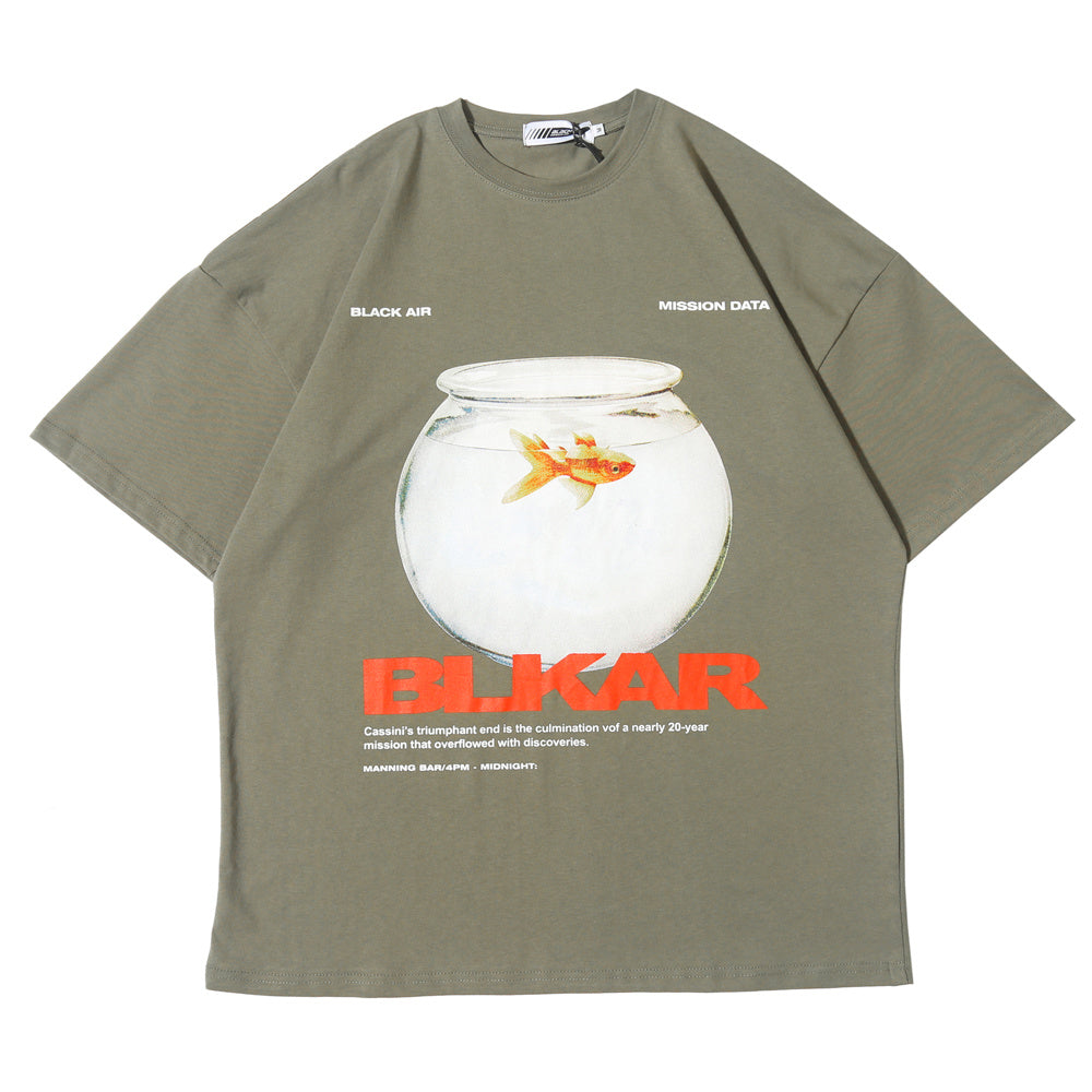 Aesthetic Goldfish Print T-shirt