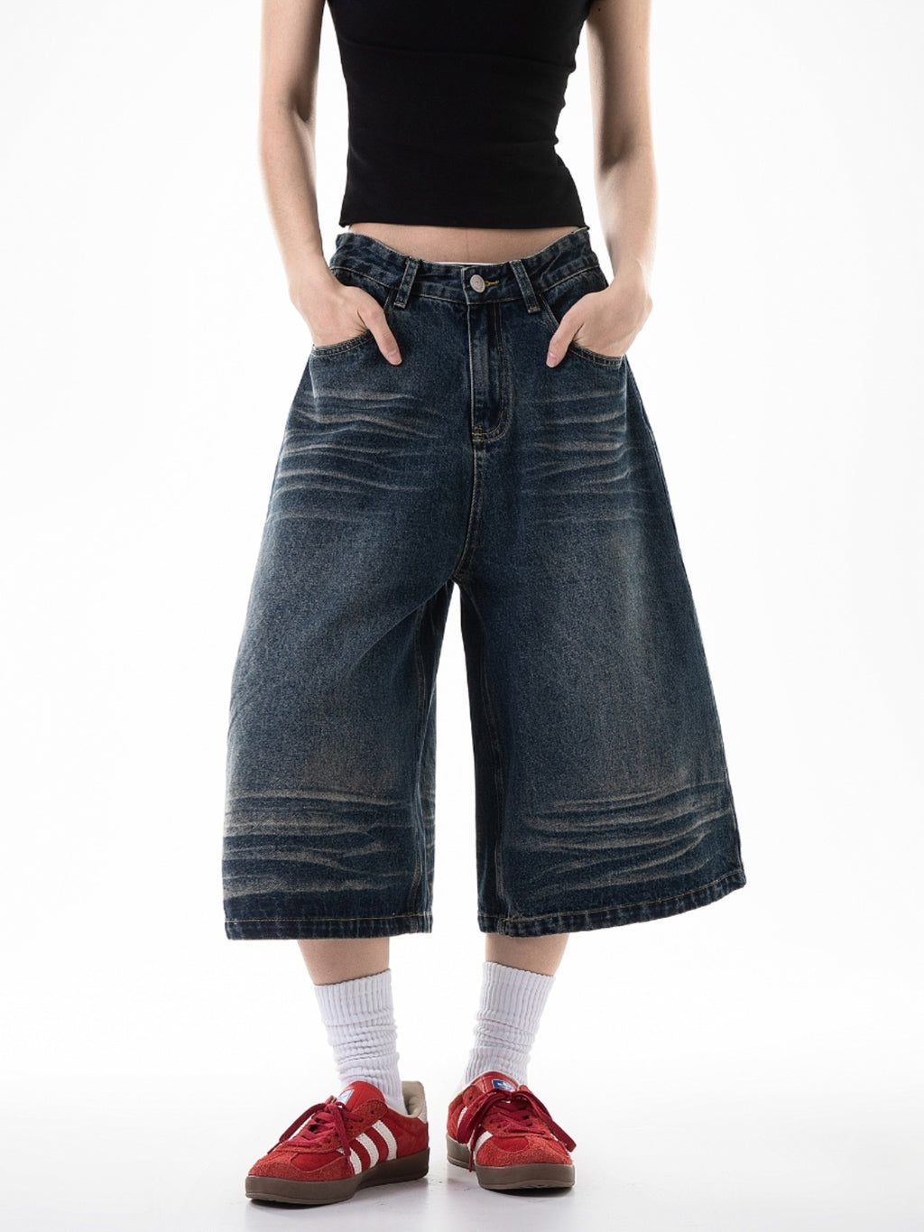 Cropped Loose Straight Casual Jorts
