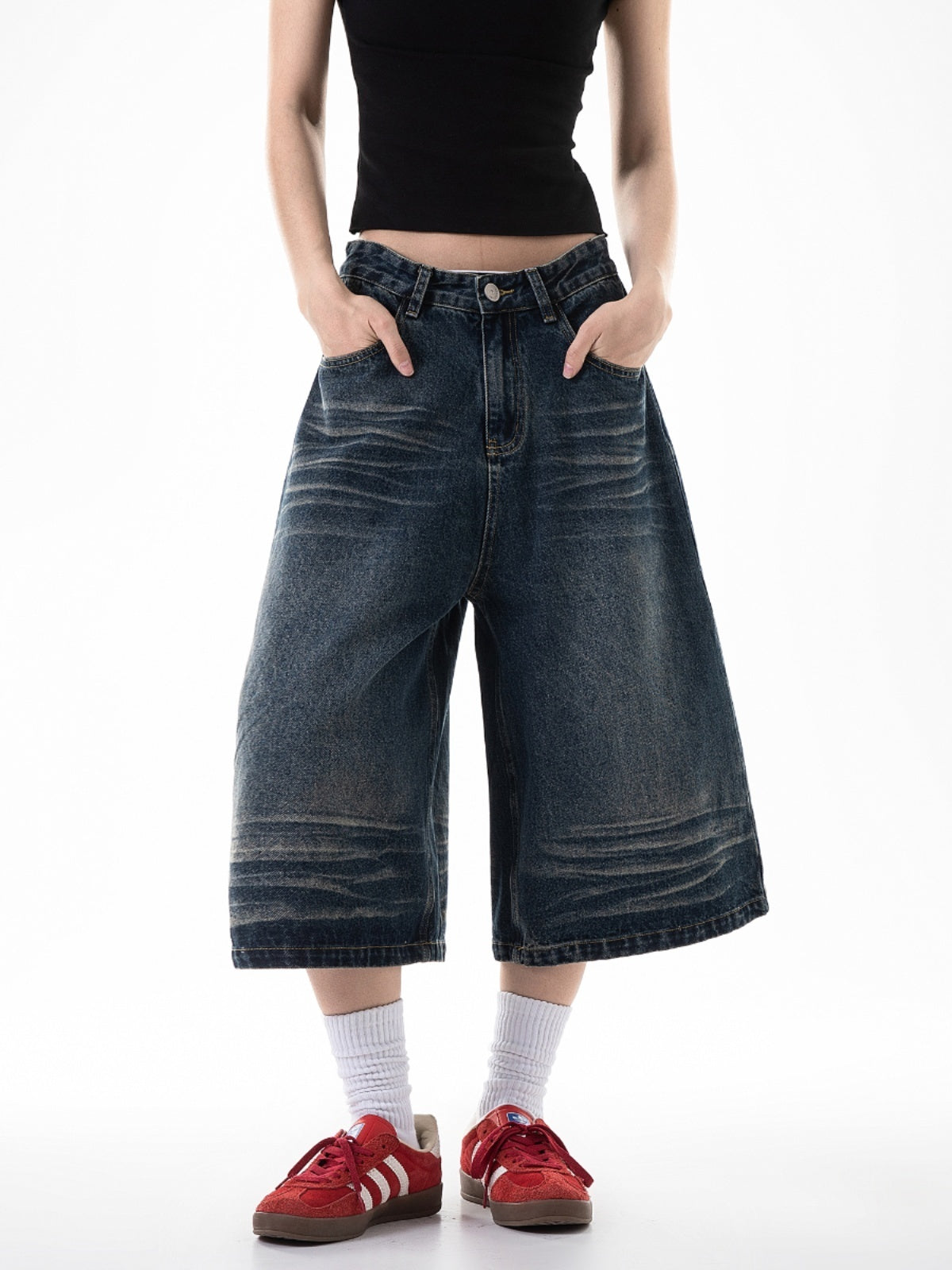 Cropped Loose Straight Casual Jorts