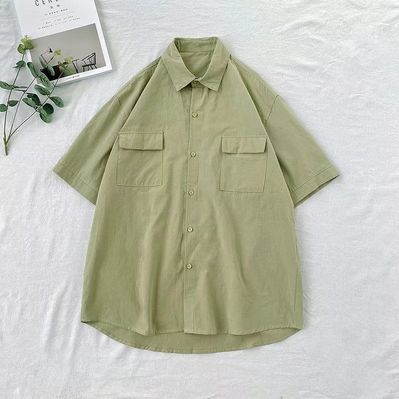 Men's Loose Open Collar Shirt