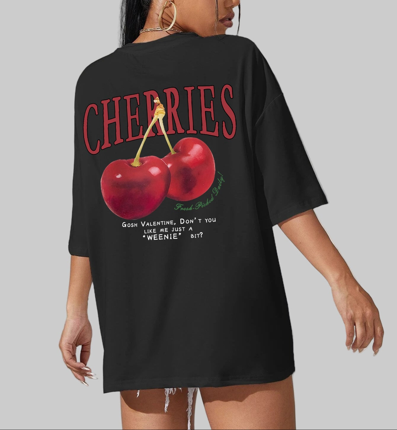 Red Cherries Printed Tees