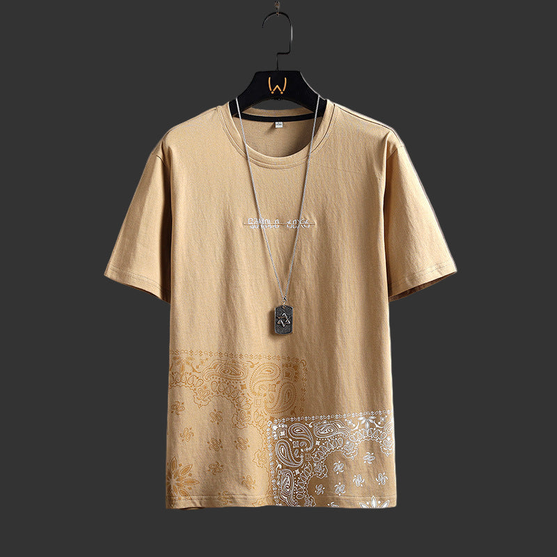 Mandala Print Loose Short-sleeved T-shirt