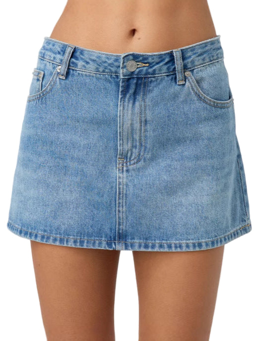 Casual Stretch Washed Denim Short Skirt
