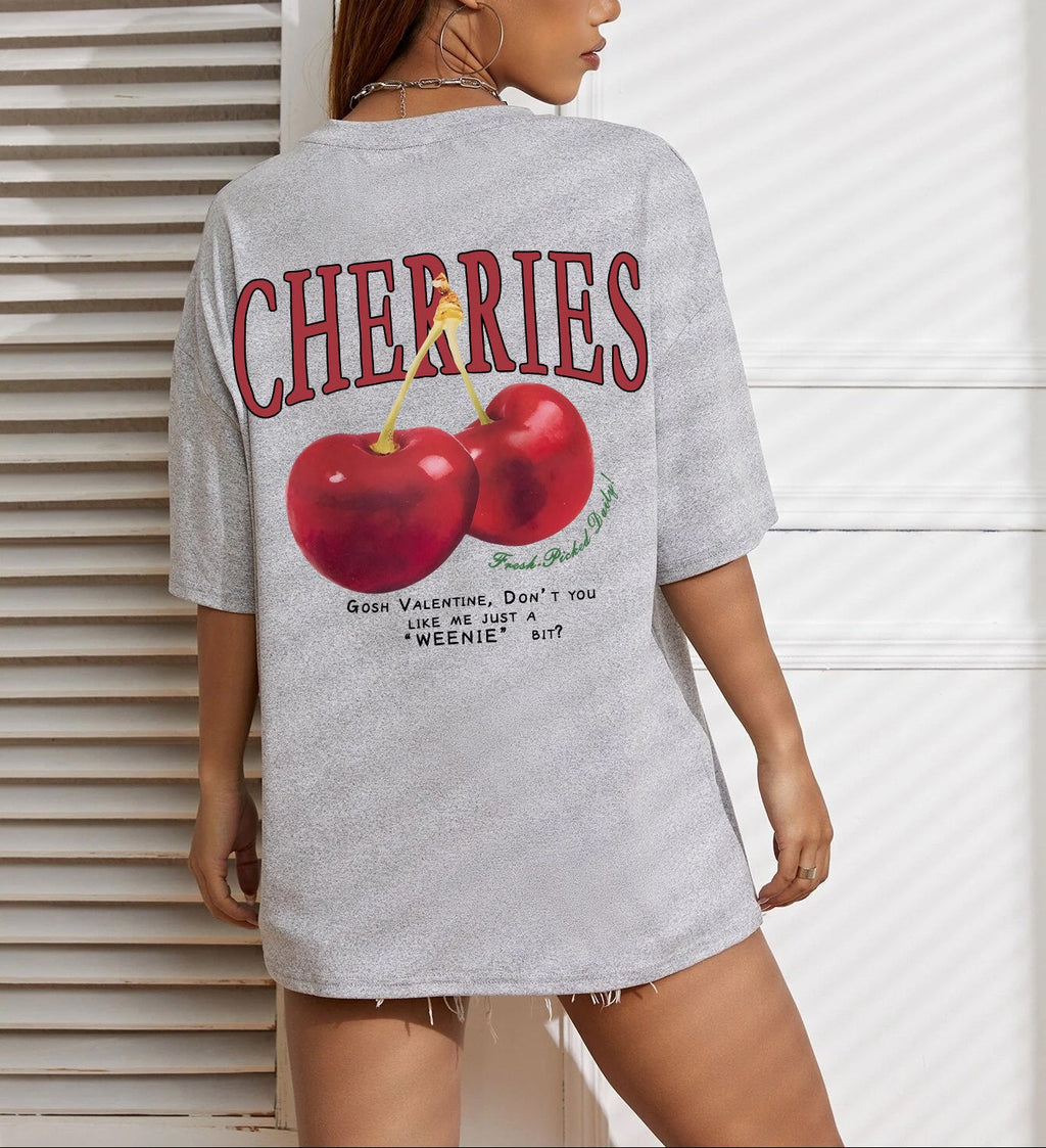 Red Cherries Printed Tees