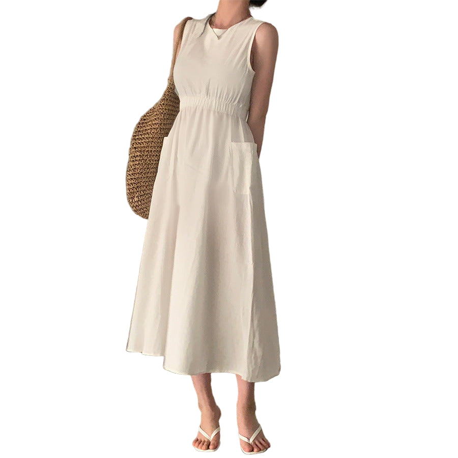 Pocket Sleeveless Vest Dress