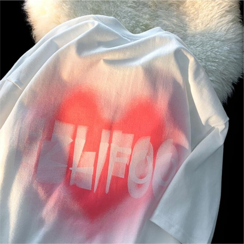 Cotton Vintage Print Short Sleeve Men's T-shirt