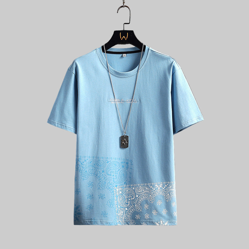 Mandala Print Loose Short-sleeved T-shirt