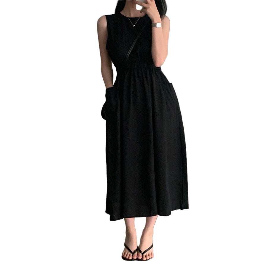 Pocket Sleeveless Vest Dress