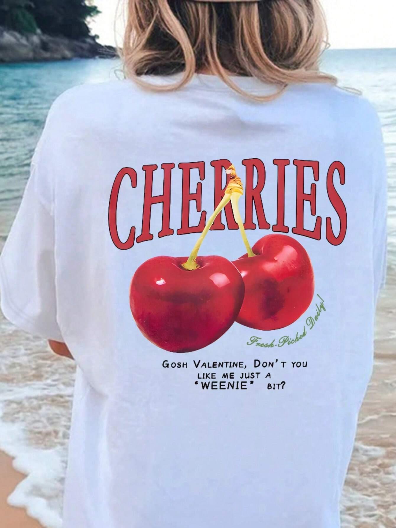 Red Cherries Printed Tees