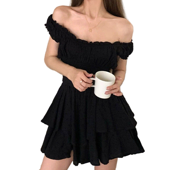 Off-Shouldered Ruffle Dress