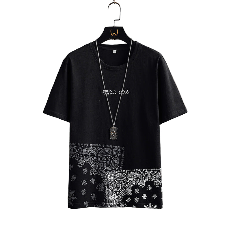 Mandala Print Loose Short-sleeved T-shirt