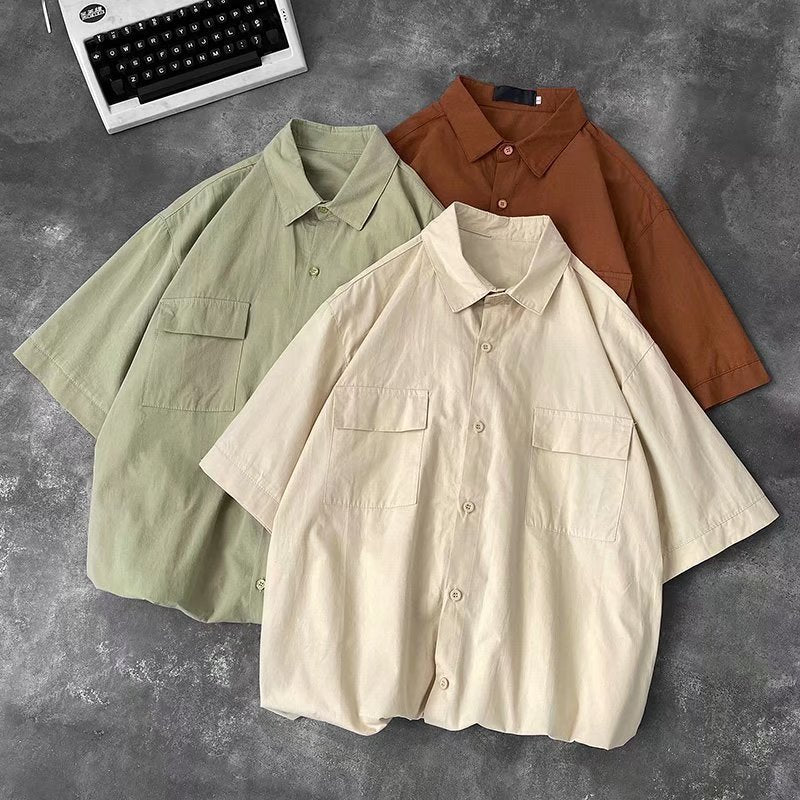 Men's Loose Open Collar Shirt