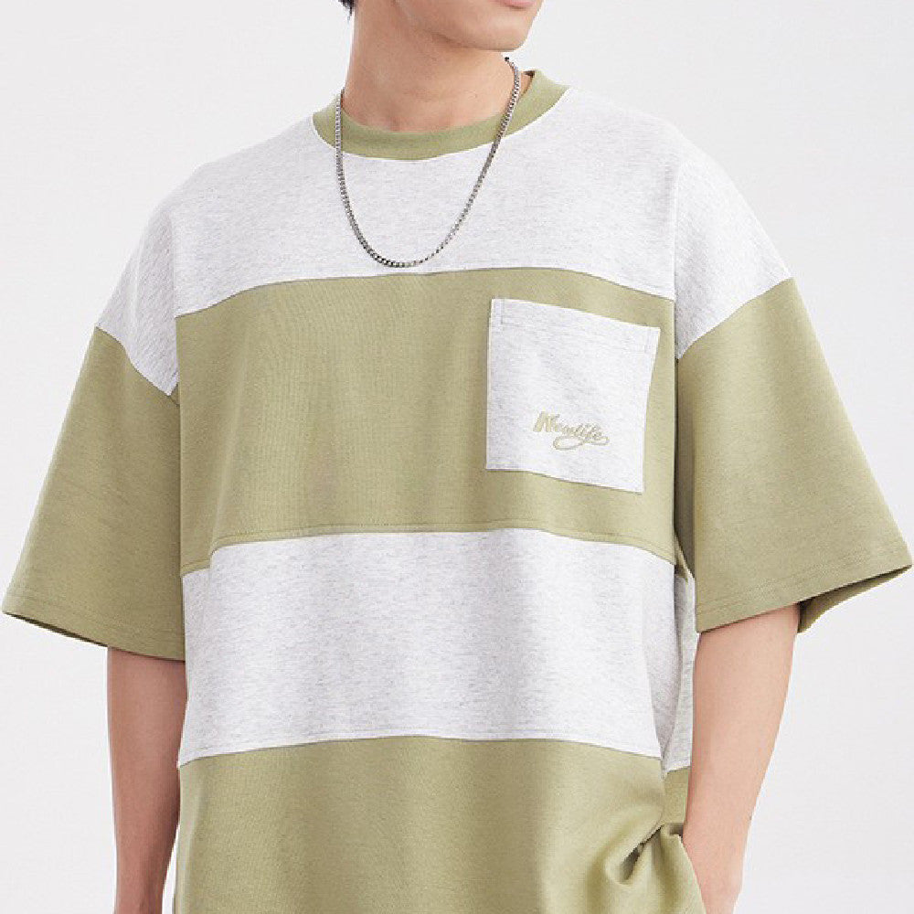 Men's Loose Striped Retro Top