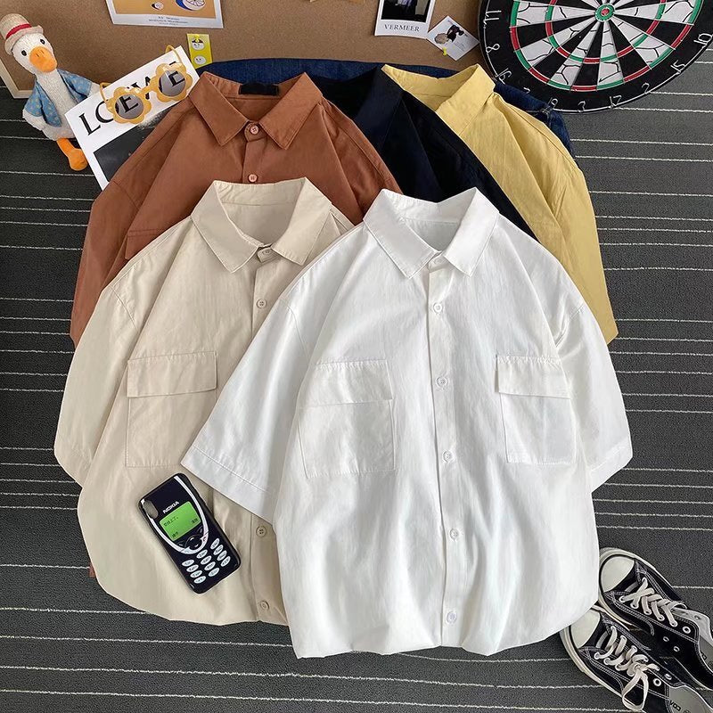 Men's Loose Open Collar Shirt